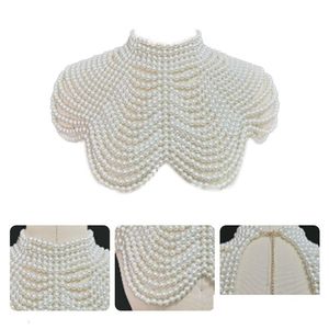 Anhänger Halsketten Frauen Imitation Perle Perlen Bib Choker Halskette Körper Kette Schal Kragen Schmuck Bekleidung DIY Handwerk 230626 Drop Deliv DH3W1