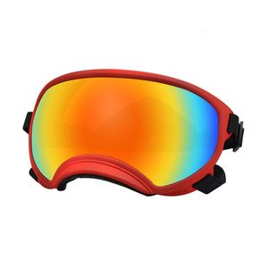 Конечная одежда для собак очки солнцезащитные очки для собак лыж с ультрафиолетовой защитой от ультрафиолета ПЭТ -регулируемые ремешки 230901