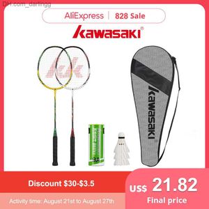 Badminton Rackets Kawasaki Badminton Racket 1U Aluminum Alloy Frame Badminton Racquet With String UP-0160 With Free Gift Shuttlecock Q230904