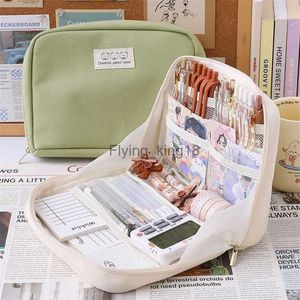 Pencil Bags Large Capacity Pencil Case Korean Stationery Pencil Pouch Estuches Escolar Pen Case Storage Bag School Supplies Cute Pencilcase HKD230902