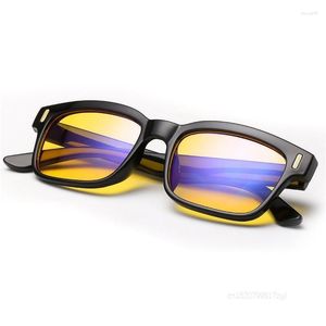 Güneş gözlüğü mavi ışık bloke sarı lens bilgisayar gözlükleri önleyici UV oyun gözlük