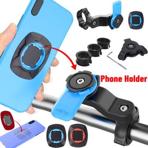 Cell Phone Mounts Holders Motorcycle Bike Phone Holder Shock-resistant MTB Bicycle Scooter Bike Handlebar Security Quick Lock Support Telephone Stand 230901