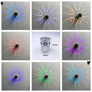 Duvar lambası 3W çiçek şekli led kapalı süslü ışıklar armatürler ev dekor ve oda için modern aplik