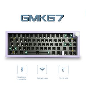 ZUOYA GMK67 Gasket Structure 3-Mode Mechanical Keyboard Kit, Wireless Bluetooth 2.4G, with Knob, for Tablet PC