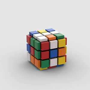 Rubik'in Küp Yapı Blosu Oyuncak Küçük Parçacık Birleştirme Küp Modeli