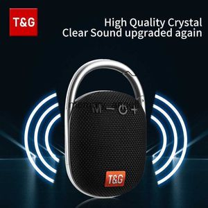 Taşınabilir Hoparlörler Hoparlör TG321 Taşınabilir Bluetooth Hoparlörler TWS Açık Mini Müzik Kutusu Ses LED Işıkları Subwoofer Destekleme USB/TF Kart Mic HKD230904