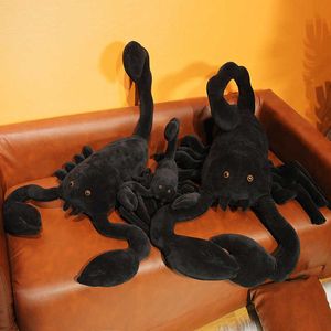 Мягкие плюшевые животные 45 см, креативные плюшевые игрушки-скорпионы, большой размер, хлопковые чучела, подарок на день рождения для детей, взрослых, мягкое украшение для спальни