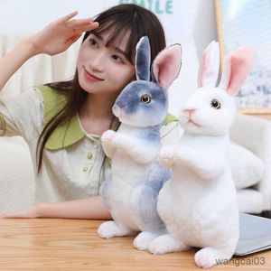Doldurulmuş peluş hayvanlar 1 adet rastgele gerçekçi sevimli peluş tavşanlar hayat benzeri hayvan fotoğraf proplar tavşan simülasyon oyuncak modeli doğum günü hediyesi r230904