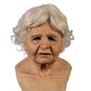 Parti Maskeleri Cadılar Bayramı Komik Korkunç Büyükanne Büyükbabası Performans Aksesuarları için Antiwinkle Yüz Maskesi Prom 230901