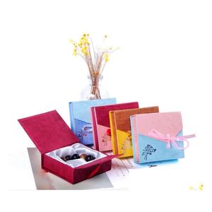 Mücevher Kutuları Rastgele Renk Moda Karton Kağıt Toptan 9x9cm Kutu Bileklik Paketleme Hediye Bileklik G195 Damla Teslimat Ambalaj Disp