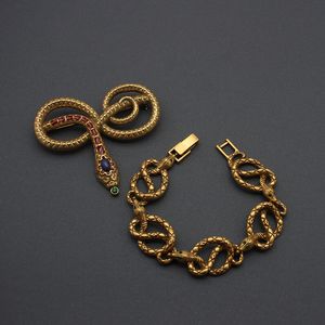 Charm Bilezikler Klasik Hayvan Bilezik Broş Seti Kadın Antik Emaye Bangles Vintage Mısır Takı 230901