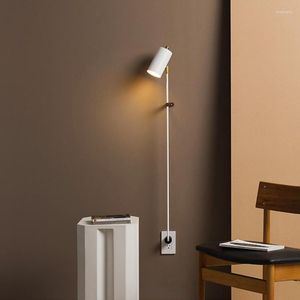 Duvar lambası Yaratıcı telsiz uzun çubuk demir dekor için yatak odası başucu oturma odası koridor nordic minimalist koşuşturma