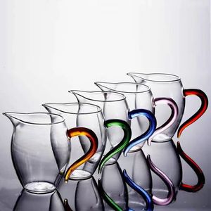 Ситечки для чая, 6 цветов, стеклянная ярмарочная чашка, утолщенный набор кунг-фу, боросиликатный прозрачный дистрибьютор, чашка, Прямая поставка 230901