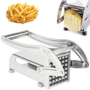 Ferramentas vegetais de frutas Cortador de batata frita Multifuncional Chopper com 2 lâminas de aço inoxidável para batatas fritas Fabricante de batata Slicer 230901