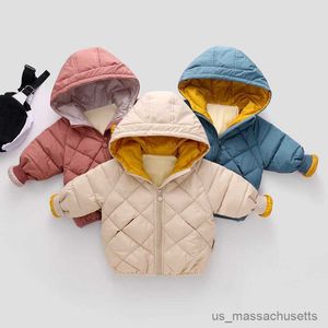 Down Coat Baby Boys Winter Coats 2023 Kızlar İçin Yeni Kapşonlu Ceketler Çocuk Sweatshirt Çocuk Rüzgar Yem Dış Giyim R230905