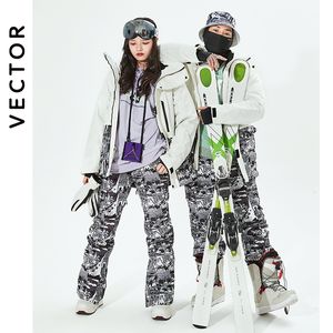 Kayak takımları jaket kayak pria wanita vektor celana panjang mantel snowboard oahraga luar ruangan tahan hava hangat musim dingin 230905