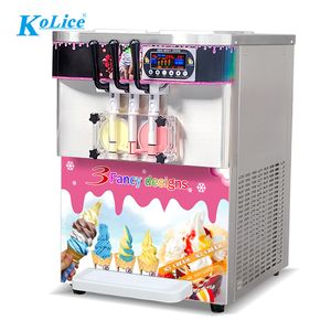 Бесплатная доставка в США Коммерческий кухонный прибор 3 вкуса машина для мягкого мороженого с йогуртом