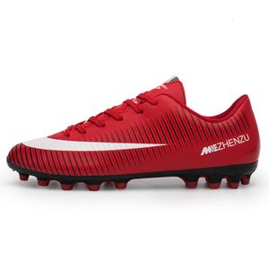 New Kids Football Boots Children's AG TF Soccer Shoes Youth Womens Mens Red Green Blue Low Top Professional Training Shoes Size 28-44