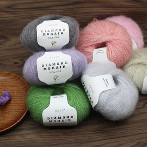 Fil de laine Mohair doux et chaud pour bébé, 25 g/pièce, pour tricot à la main, pull et châle