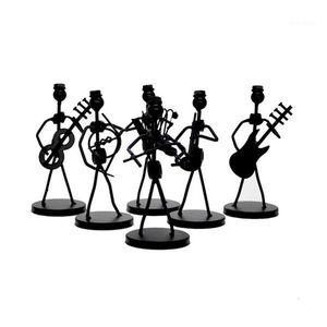 1 шт., мини-железный музыкальный оркестр, модель, миниатюрные фигурки музыкантов, художественные украшения для рукоделия, подарок на вечеринку, случайный дизайн1200N