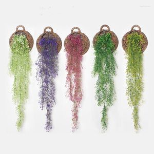 Decorative Flowers Artificial Flower Plant Fake Vine Willow Rattan Hanging For Wedding Home Garden Wall Decoration