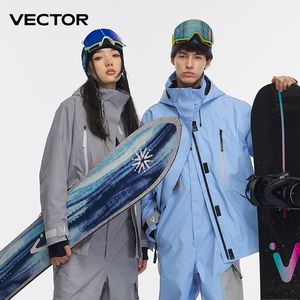 Combinaisons de Ski VECTOR pakaian Ski pria wanita sweter berkerudung tren tebal kehangatan et tahan air peralatan setelan 2023 230905