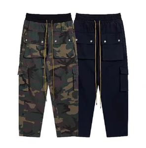 Tasarımcı Pantolon Rhuder Pantolon Sweatpants Cepleri Klasik Rhose Kargo Pantolon Tulumlar Erkekler Pantolon Moda Dizesi Draw Street Wear Wearged Pants