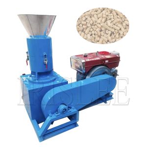 Diesel-Powered Wood Pellet Mill, 60-80kg/h Production, Flat-Die Design for Sawdust & Biomass Fuel Pellets