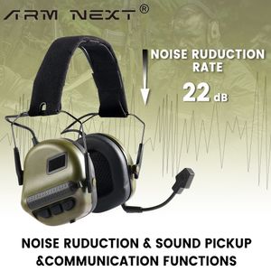 Tactical Earphone ARM NEXT Electronic Tactical Headphone Shooting Protection Noise Canceling Earmuff Military Communication Earphones 230906