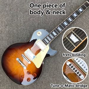 Custom Shop Стандартная высококачественная электрогитара One Piece Body Neck Frets Binding Tune o Matic Bridge, как на фотографиях