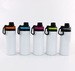 Sublimations-Aluminium-Wasserflaschen, wiederverwendbare Trinkgläser, Tassen, Outdoor, Auto, Reisen, Weltraumtopf, tragbarer Griff, Aluminium-Sportkessel, individuelles Logo LG10