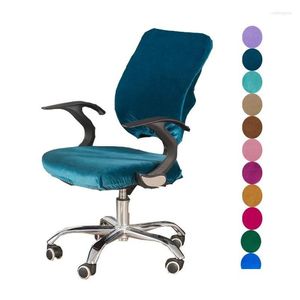 Чехлы на стулья Ers Stretch Veet Office Er Split Seat Fabric Компьютерные тапочки для конференц-зала Тапочки Прямая доставка Домашний сад Текстиль Dhetk