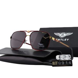 Солнцезащитные очки Дизайнерские модные роскошные Bentley высшего качества для женщин и мужчин Новые мужские металлические поляризованные солнцезащитные очки в коробке для вождения автомобиля Спортивные очки в подарок