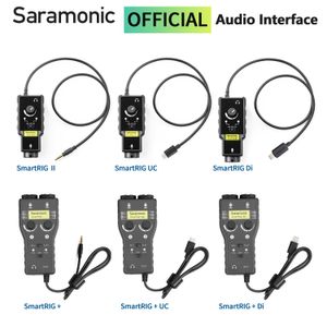 Ses kabloları konektörleri Saramonic Smartrig Antarmuka Profesyonel Uruk Mikrofon XLR Gitar Mikser Amplifikatör PC Komputer Ponsel Pintar DSLR 230905