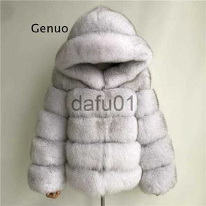 Kadın Kürk Sahte Kürk Sahte Tilki Kürk Matağı Kışla Kış Kış Sahte Kürk Ceket Moda Mink Growar Kalın Kadın Palto Kadın Ceket X0907