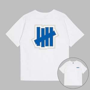 23 Ins Брендовые мужские дизайнерские футболки UNDEFEATED Stroke Blue ICON Графическая футболка UNDFTD Japan Мужская футболка с принтом 100% хлопок Повседневная футболка большого размера с коротким рукавом S-2XL