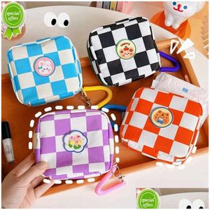 Storage Baskets Women Napkin Cosmetic Bags Girls Tampon Holder Organizer Coin Purse Ladies Makeup Bag Storage Sanitary Pad Pouch Drop Dhrio