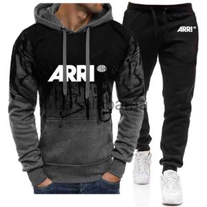 Erkekler Trailtsits Film Broadcast Kamera Arri Baskı Erkekler Yeni Bahar Moda Hoodies Swearpants Rahat Pamuklu Pantolon Spor Gradyan Takımları X0907