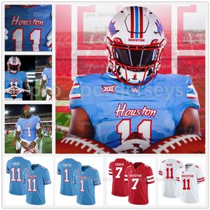 NCAA Custom Houston College Cougars Football Jerseys Andre Ware Case Keenum D'Eriq King Greg Ward Jr. Wilson Whitley Kyle Porter Jeremy Singleton Stitched Jersey