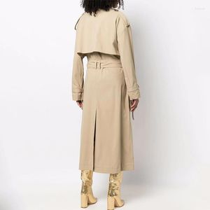 Jaquetas femininas indústria outono roupas pesadas cedo premium casaco na altura do joelho raglan blusão rendas até 2023