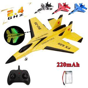 Aircraft Modle RC Remote SU-35 FX-620 Radio Control Airplane 2.4G Remote Control Fighter Plane Glider Airplane EPP Foam Model Toys Kids Gift 230906