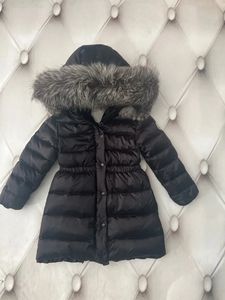 Çocuk Kızlar Erkekler Puffer Trench Toddler Aşağı Pembe Coats Tasarımcı Fox Kürk Kapşonlu Kız Erkek Ceket Kış Sıcak Ördek Ceketleri Çocuk Rüzgar Geçirmez Bebek Giysileri