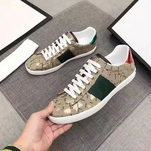 Clássico Mens Sapatos Casuais Low Top Sneakers Ace Red Shoe Sole Flat Leather Gold Bee e Green Webbing 1970 Running Skate Shoes 35-46 03