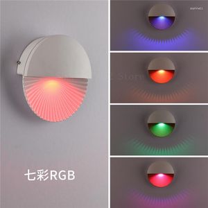 Настенный светильник Наружное освещение RGB светодиодные лампы Внутренние водонепроницаемые светильники Спальня Прикроватная тумбочка Коридор Лестница Кабинет Сад Декор Свет