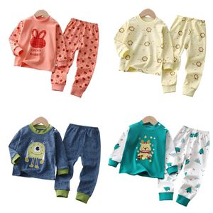 Giyim Setleri Sonbahar Kış Bebek Termal iç çamaşırı set çocuk erkek kızlar uzun Johns pamuk pijamaları çocuklar ev kıyafetleri 230907