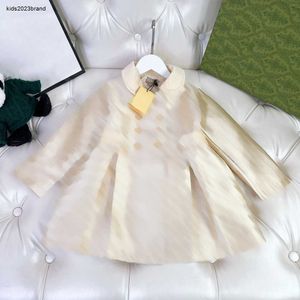 Bebek ceket çift göğüslü çocuk ceket boyutu 110-160 cm çocuk bahar dış giyim moda ızgara mektubu kız için Jacquard Windbreaker SEP01