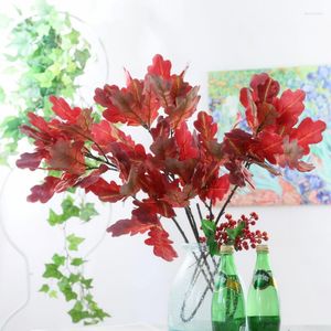 Декоративные цветы 1 шт. рождественские листья искусственные ветки растений для DIY цветочные композиции аксессуары фестиваль украшения дома
