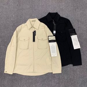 Ada Hayalet Ceket Serisi Compass Emblem İşlemeli Ceket Rüzgar Yalıtımlı Gömlek Erkek ve Kadın Düğmesi Ston
