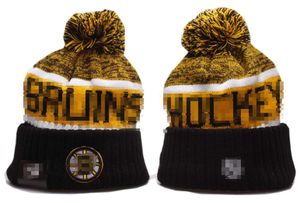 2023 Hokey Bruins Beanie Kuzey Amerika Takımı Yan Yama Kış Yün Sport Şapkas Kafa Kapakları Beanies A0