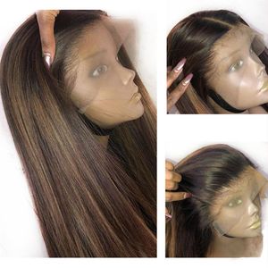 Glueless 360 dantelli insan saçları peruk ile sarışın preuvian düz tam dantel perulu remy saçları ağartılmış knots301e